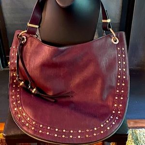 Dark Rich Purple Sassy Jones leather purse.